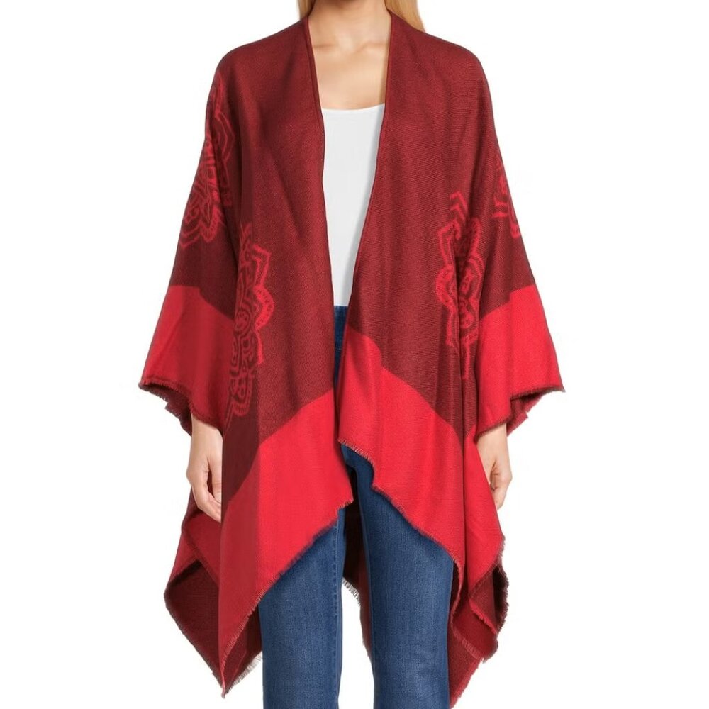 The Pioneer Woman Reversible Jacquard Ruana (Shawl)